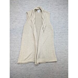Adore Sleeveless Cardigan Braided Open‎ Front Knit Vest Sweater XL Boho Crochet